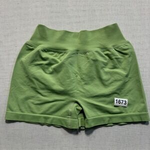 Scrunch Butt Athletic Shorts Women Sz S Green Pre-Owned
